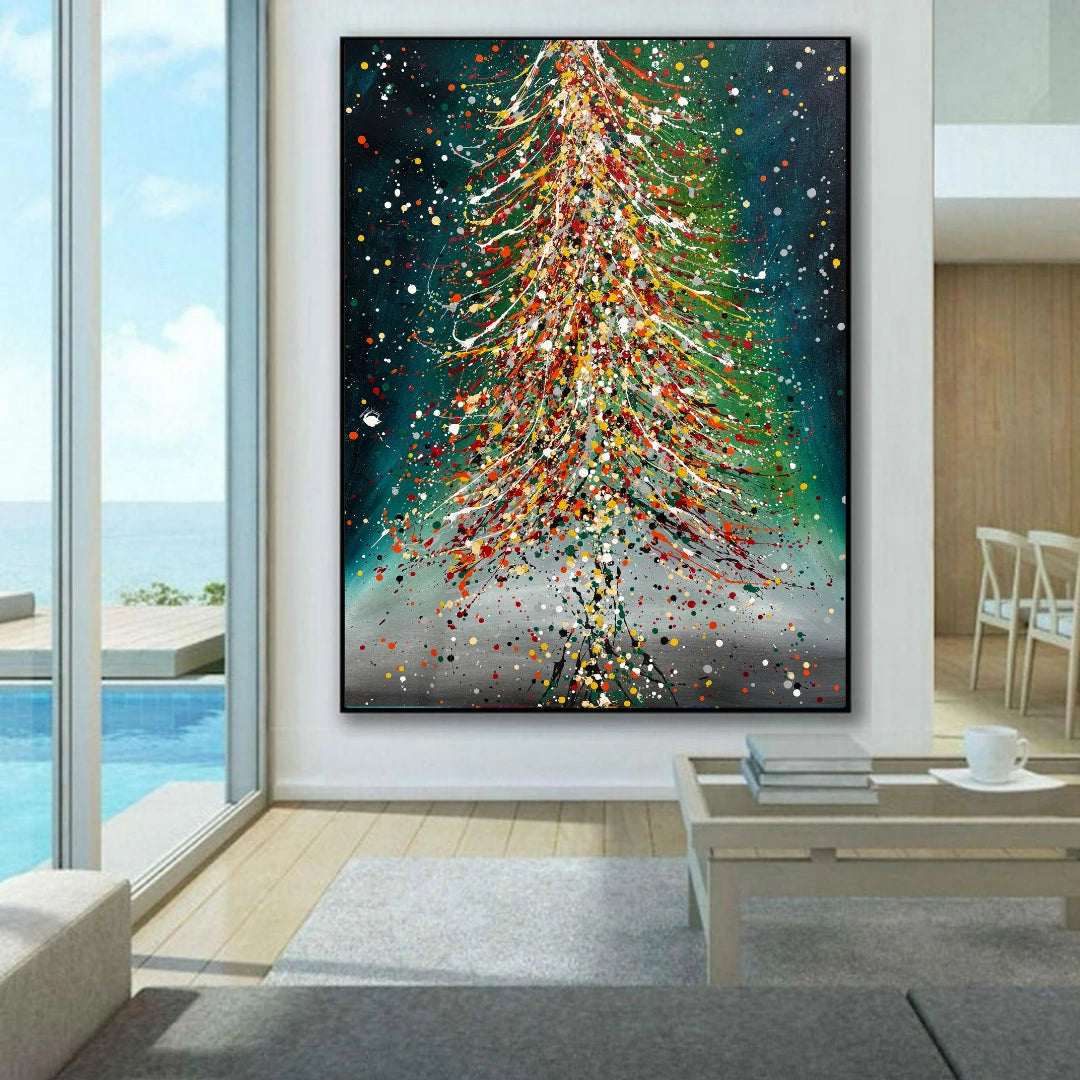 Christmas Tree Decor - Festive Hand-Painted Wall Art - Christmas Tree 6