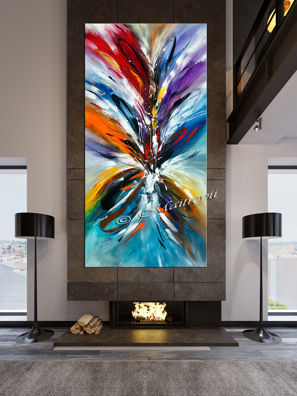 Abstract Modern Art Oil Painting on Canvas Modern Wall Art Amazing Painting - Amazing Abstract 19 - LargeModernArt
