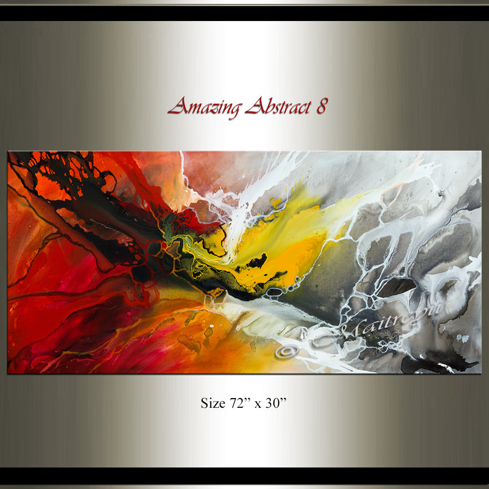 Abstract Modern Art Oil Painting on Canvas Modern Wall Art Amazing Painting - Amazing Abstract 8 - LargeModernArt