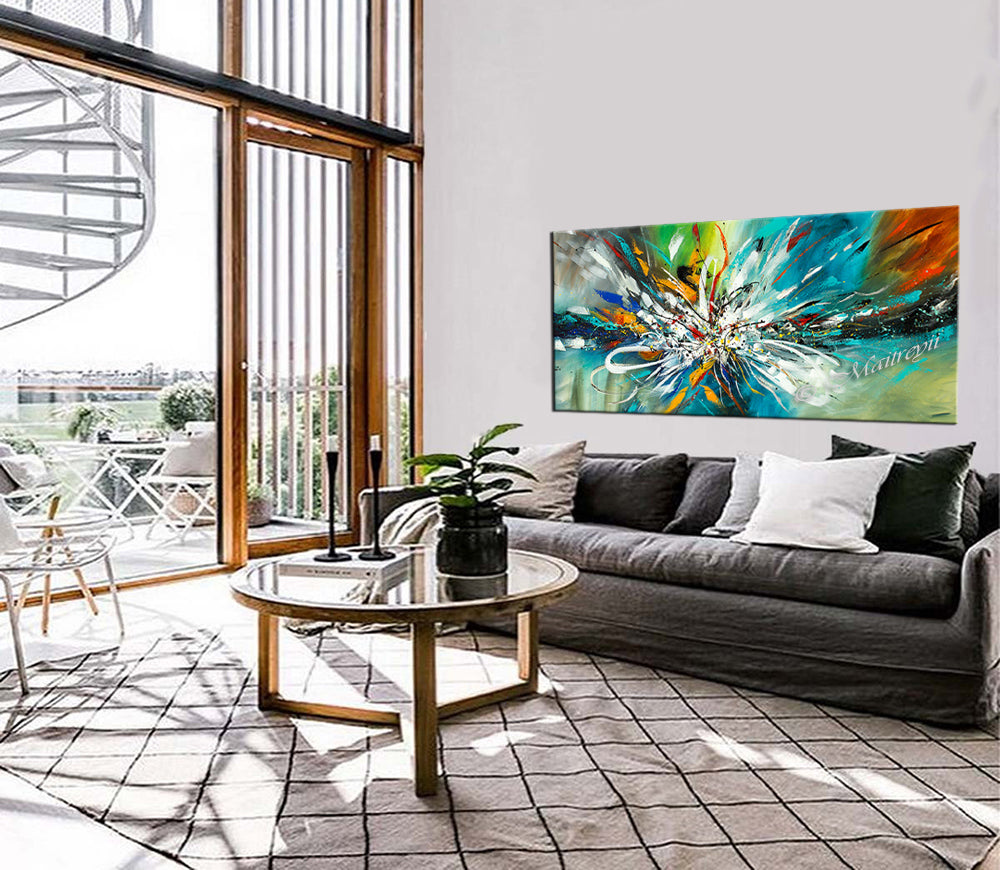 Abstract Modern Art Oil Painting Amazing Abstract Gold Flow Painting - Amazing Abstract 9 - LargeModernArt