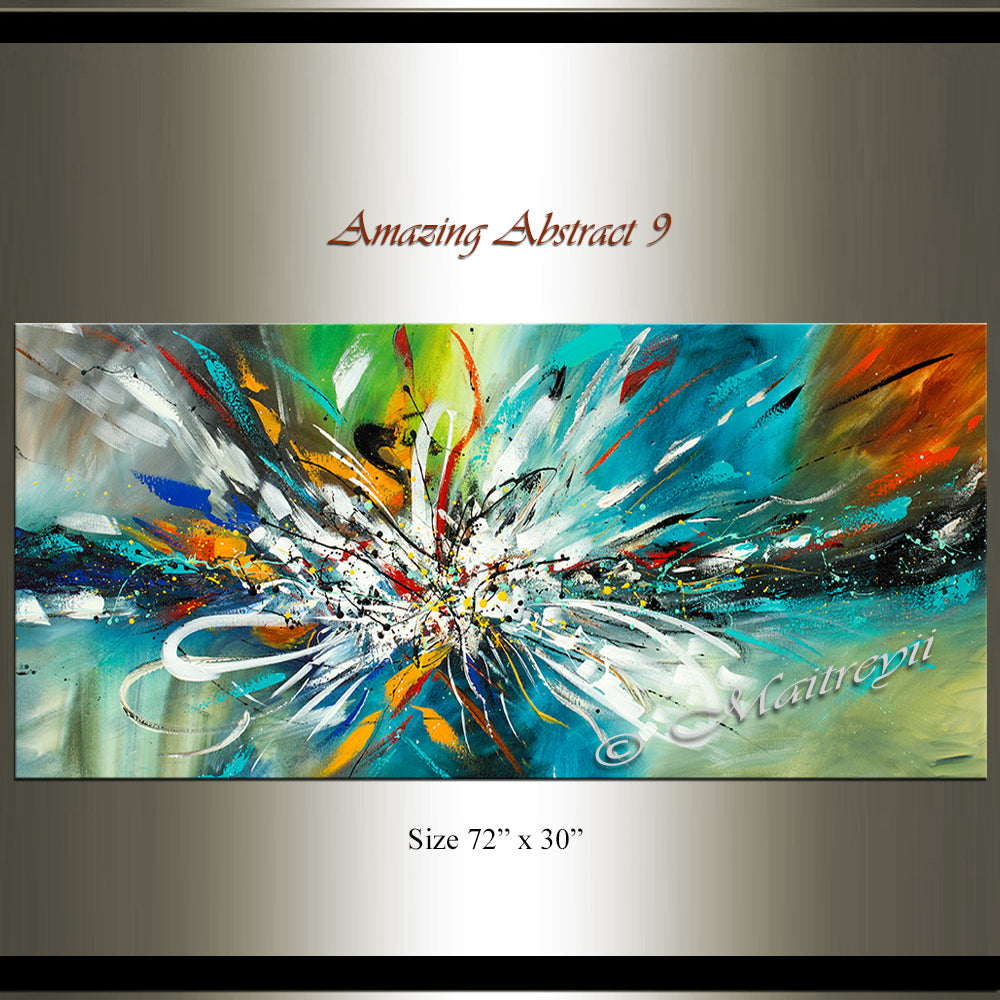 Abstract Modern Art Oil Painting Amazing Abstract Gold Flow Painting - Amazing Abstract 9 - LargeModernArt