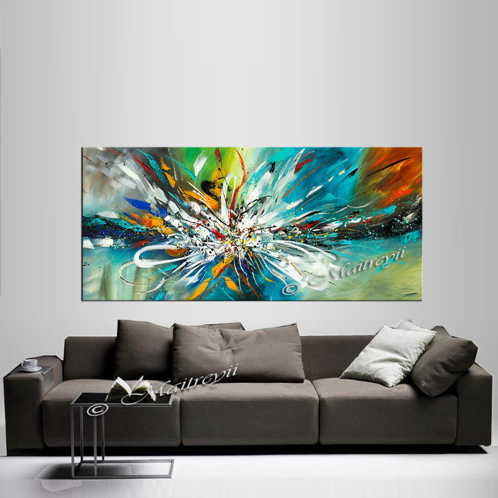 Abstract Modern Art Oil Painting Amazing Abstract Gold Flow Painting - Amazing Abstract 9 - LargeModernArt