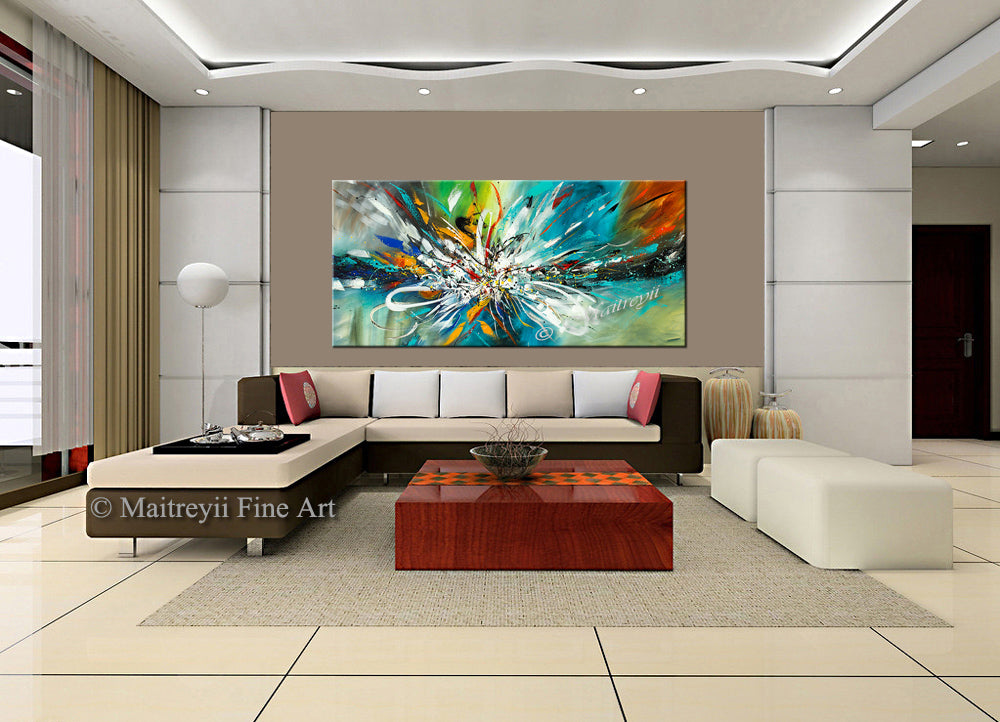 Abstract Modern Art Oil Painting Amazing Abstract Gold Flow Painting - Amazing Abstract 9 - LargeModernArt