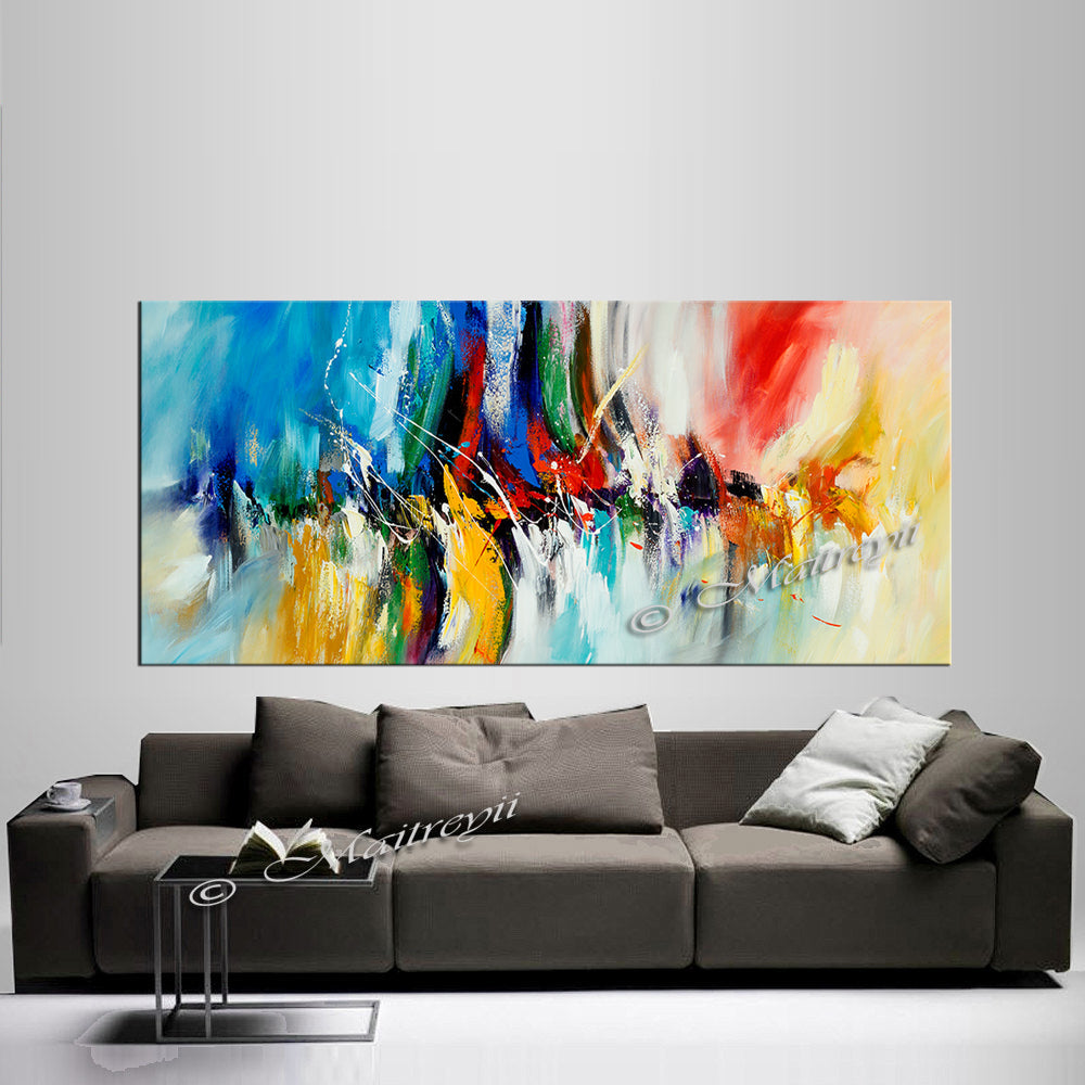 Large Modern Art Oil Painting on Canvas Modern Wall Art - Amazing Abstract 13 - LargeModernArt