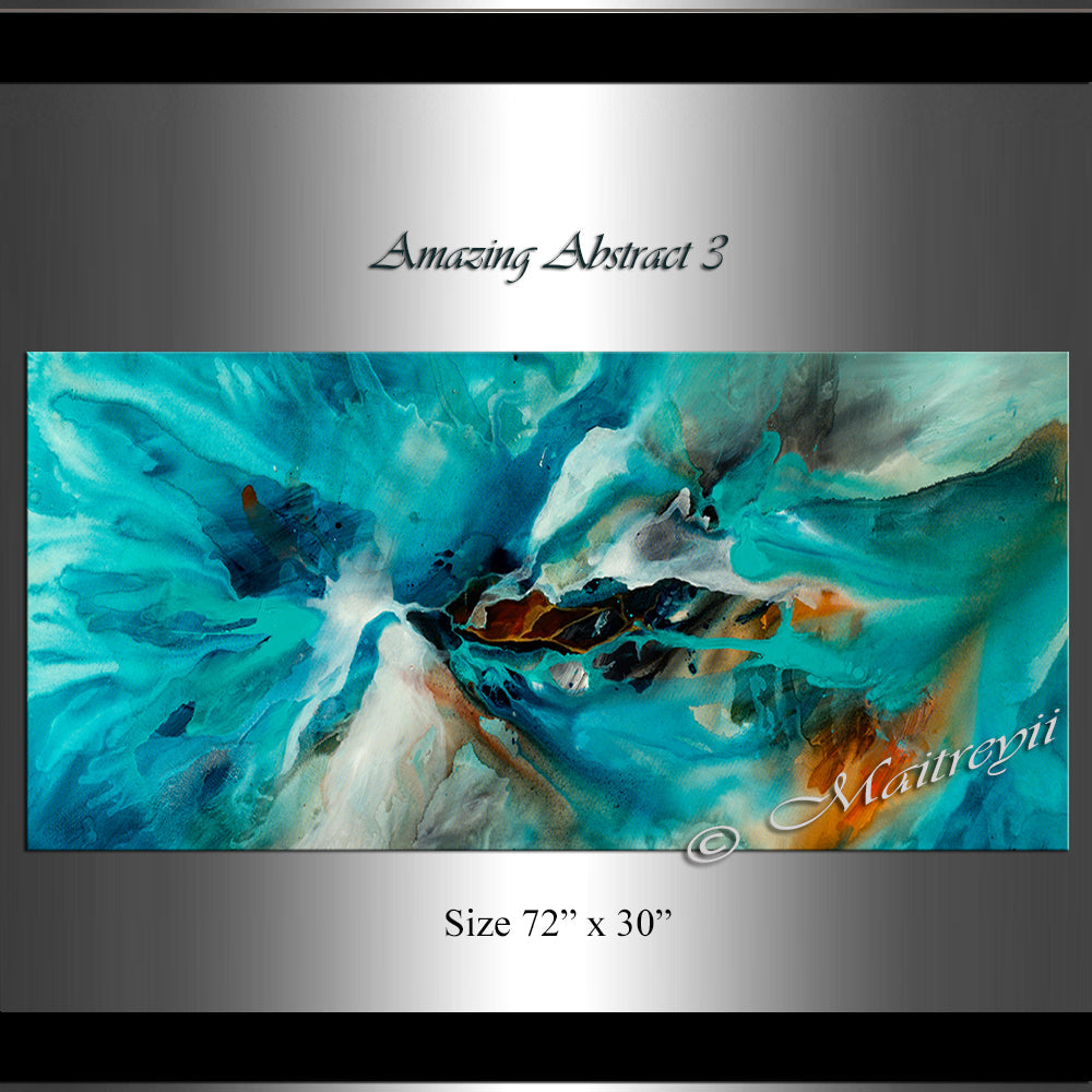 Large Modern Art Oil Painting on Canvas - Modern Wall Art Amazing Abstract 3 - LargeModernArt