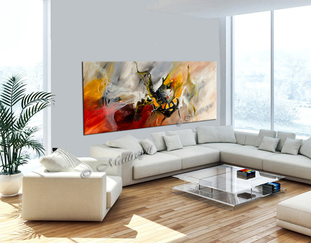 Large Modern Art Oil Painting on Canvas - Modern Wall Art Amazing Abstract 4 - LargeModernArt