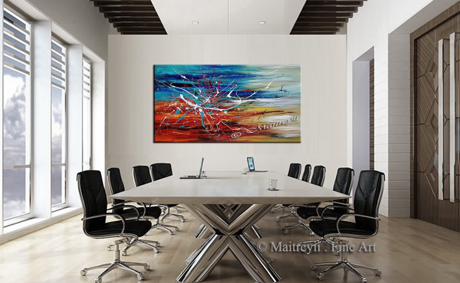Abstract Modern Original Art Oil Painting For Sale - Arising - LargeModernArt