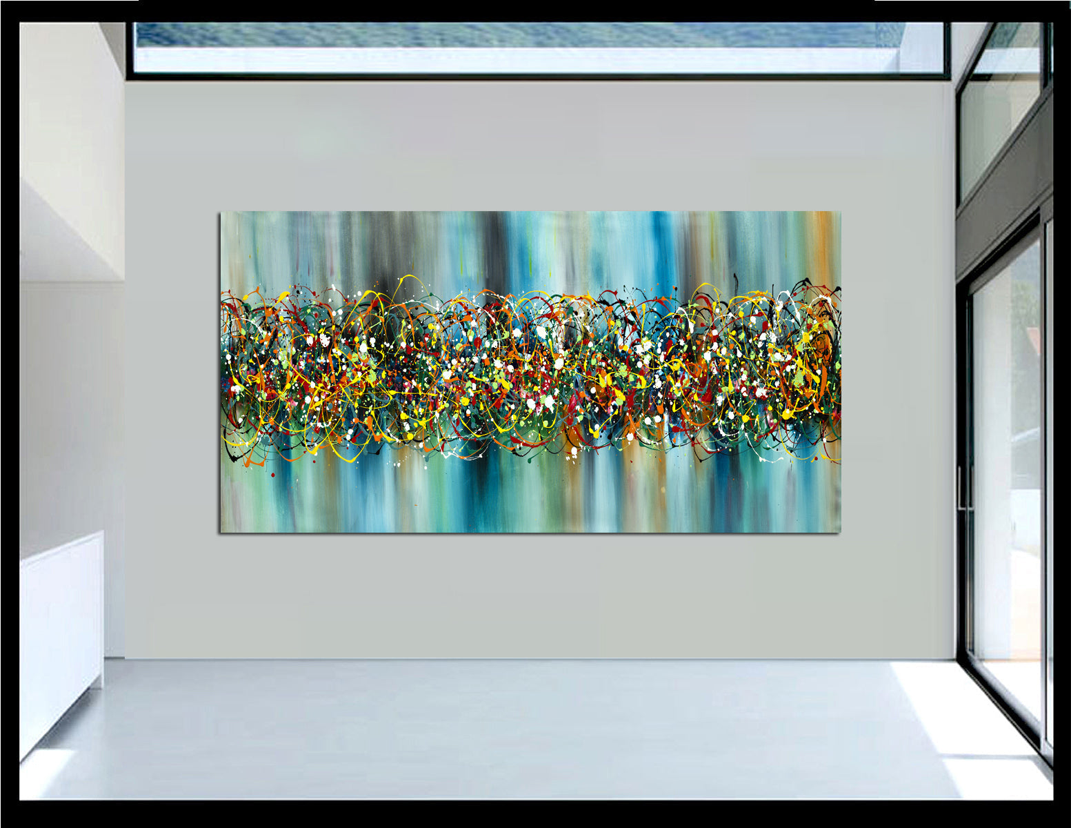 Jackson Pollock Signature style Painting, Extra large abstract art - Beauty of Bridge 3 - LargeModernArt