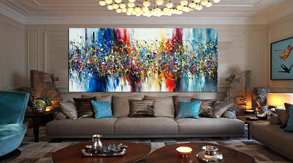 Abstract Angel Paintings | Jackson Pollock Style | Large Modern Art - Beauty of Bridge 6