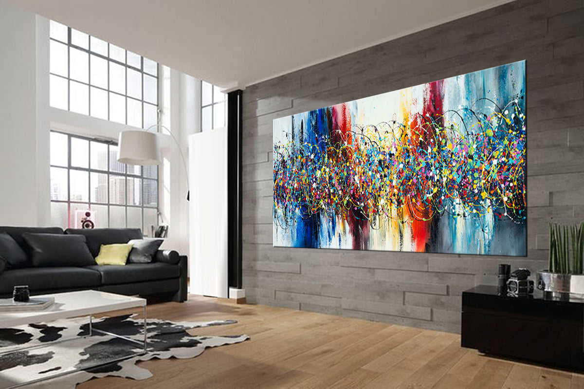 Abstract Angel Paintings | Jackson Pollock Style | Large Modern Art - Beauty of Bridge 6