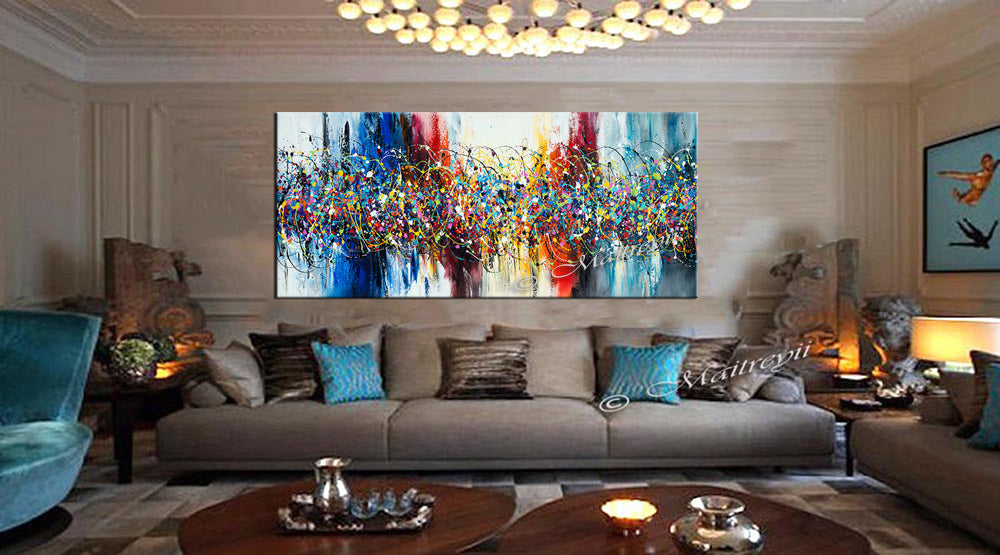Abstract Angel Paintings | Jackson Pollock Style | Large Modern Art - Beauty of Bridge 6