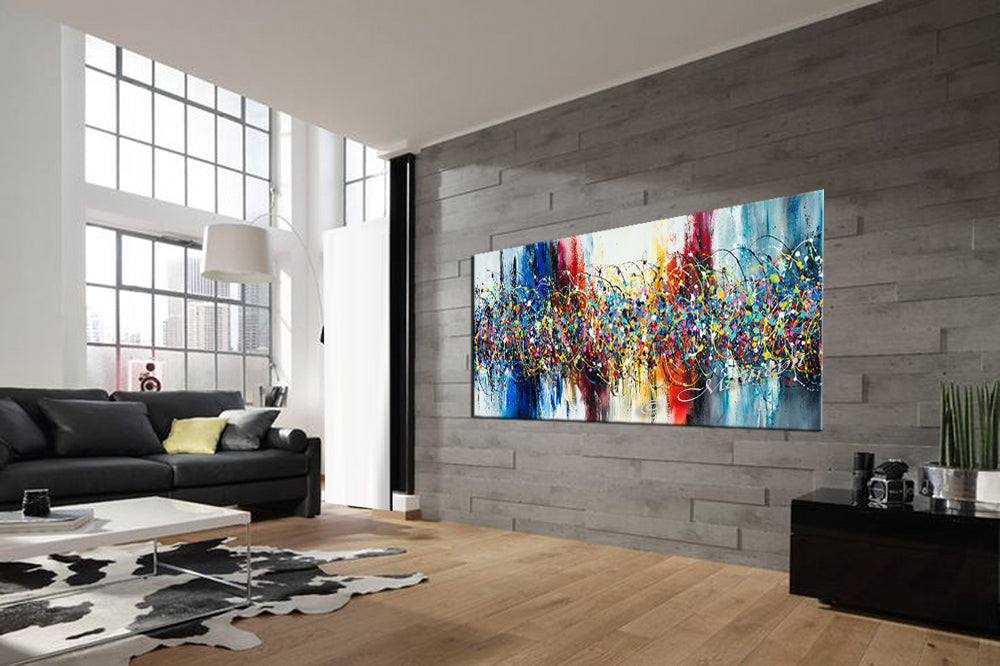 Abstract Angel Paintings | Jackson Pollock Style | Large Modern Art - Beauty of Bridge 6