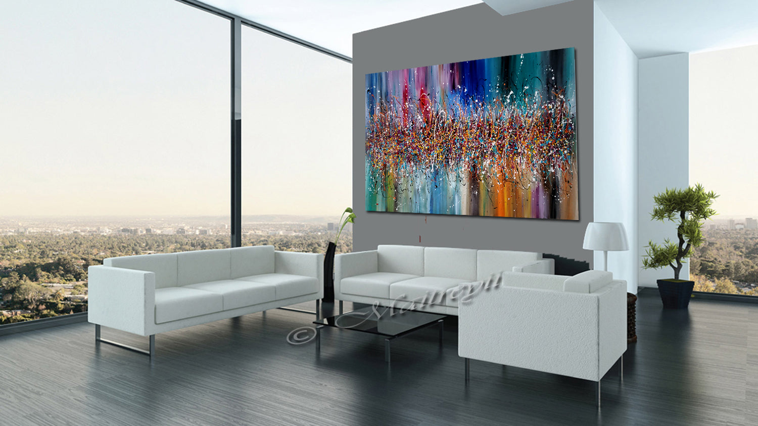 Modern Abstract wall art - Father of Abstract Art, Jackson Pollock Paintings, LargeModern Art - Heavenly Beauty - LargeModernArt