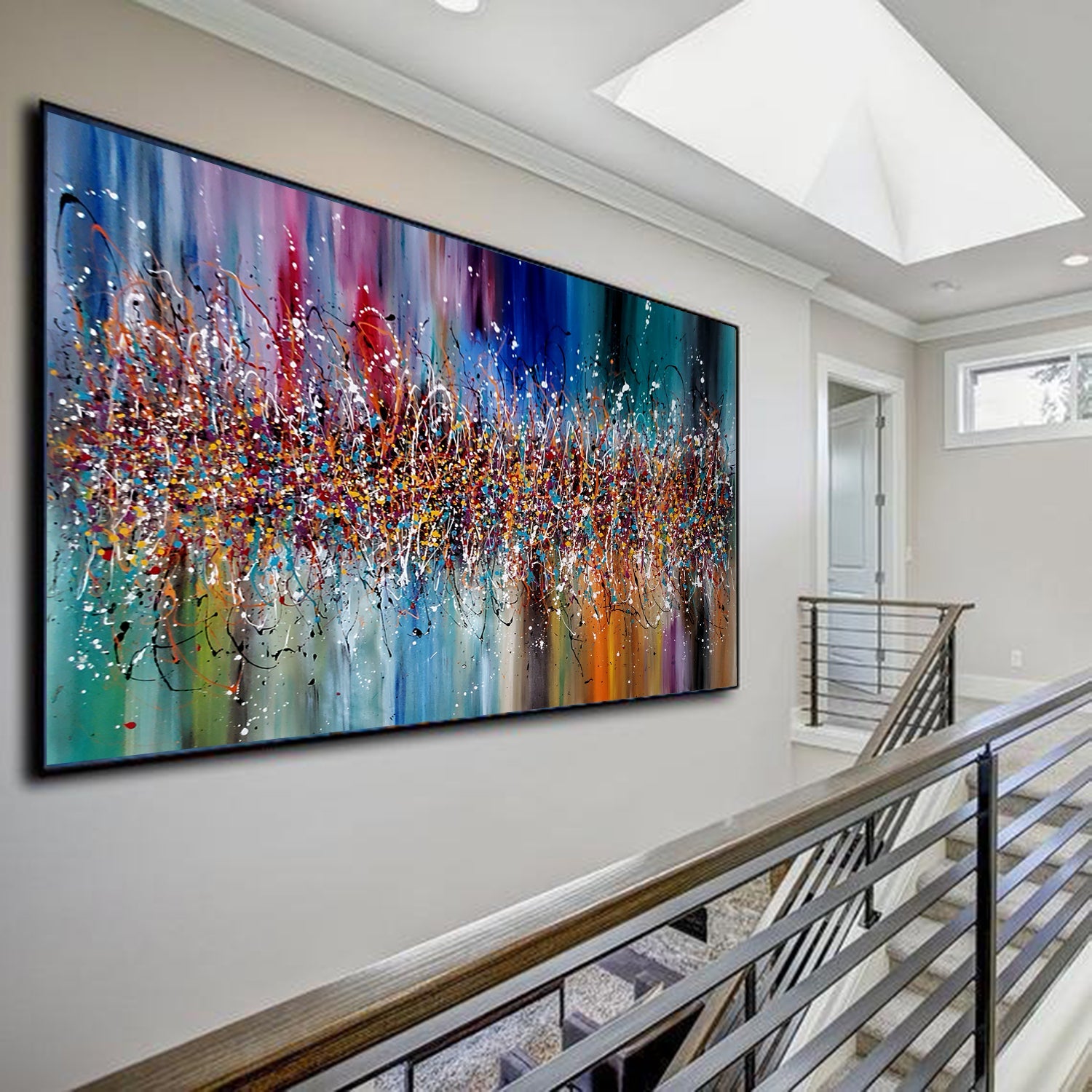 Modern Abstract wall art - Father of Abstract Art, Jackson Pollock Paintings, LargeModern Art - Heavenly Beauty - LargeModernArt