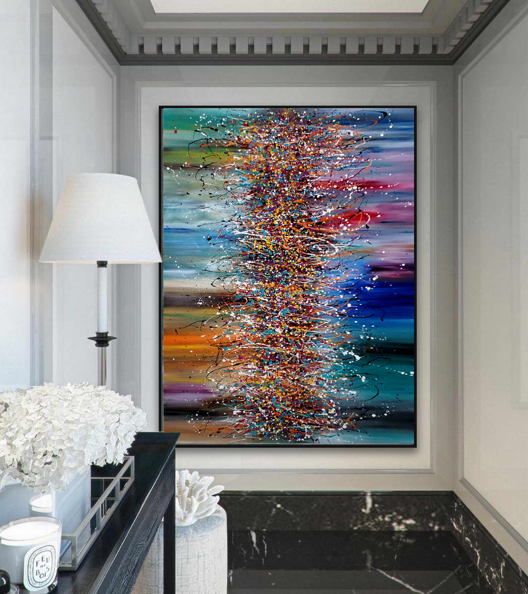 Modern Abstract wall art - Father of Abstract Art, Jackson Pollock Paintings, LargeModern Art - Heavenly Beauty - LargeModernArt