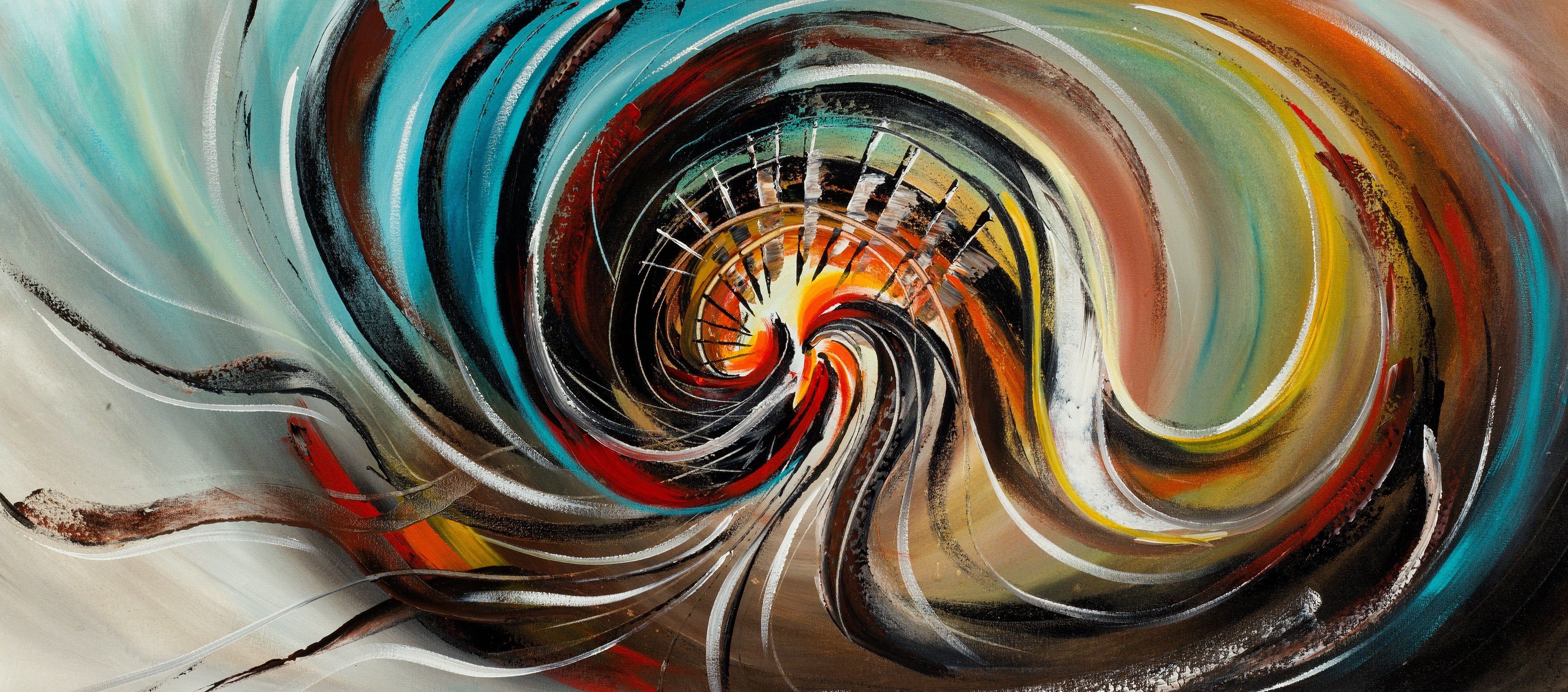 Abstract Modern Art Oil Painting on Canvas Modern Wall Art Amazing Abstract Gold Flow Painting - Abstract Art 88 - LargeModernArt