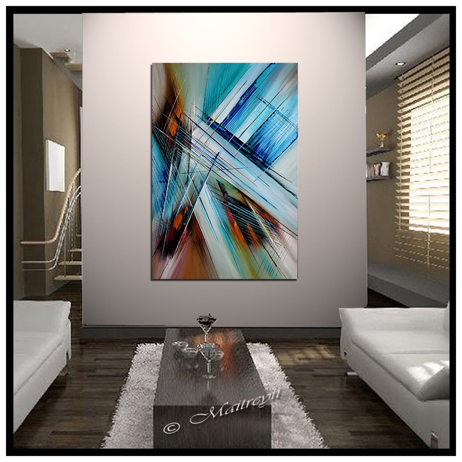 Abstract Paintings For Sale - Lightning Returns - LargeModernArt