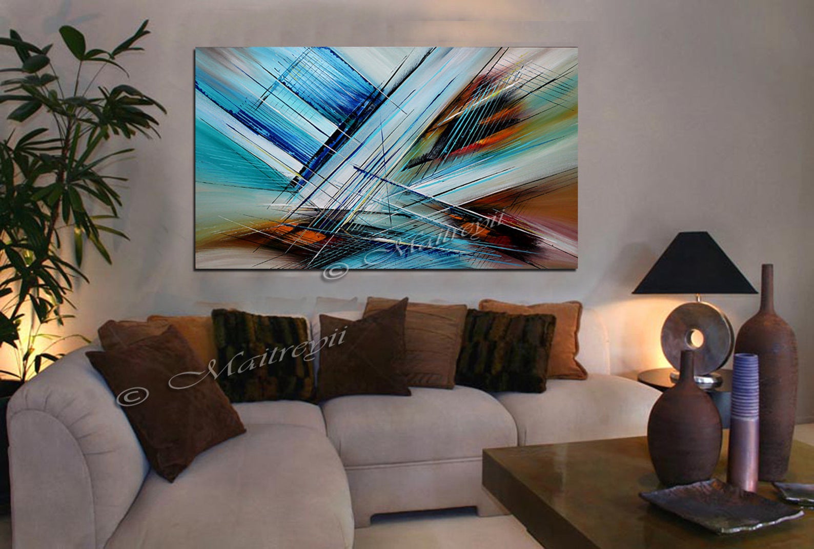 Abstract Paintings For Sale - Lightning Returns - LargeModernArt
