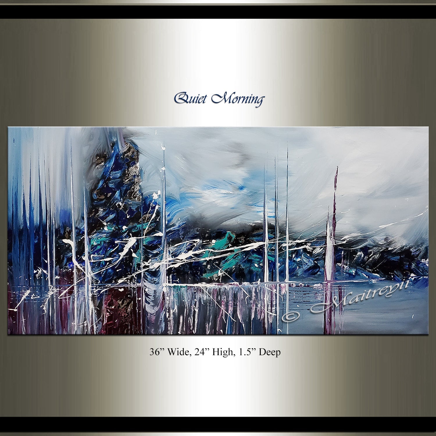 Abstract Modern Art Oil Painting For Sale - Quiet morning - LargeModernArt