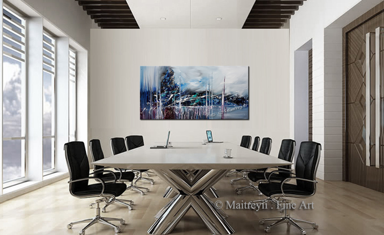 Abstract Modern Art Oil Painting For Sale - Quiet morning - LargeModernArt