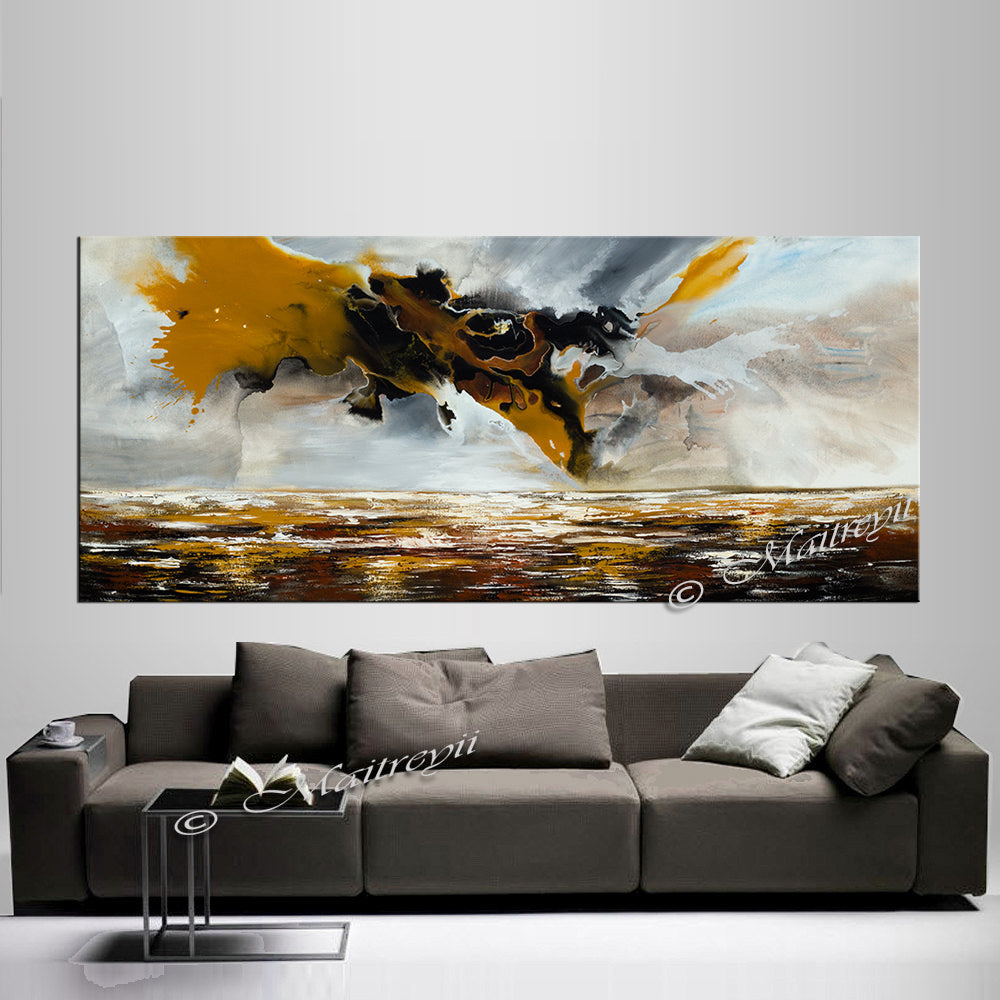 Original Modern Art Oil Painting For Sale - Amazing waterfall 10 - LargeModernArt