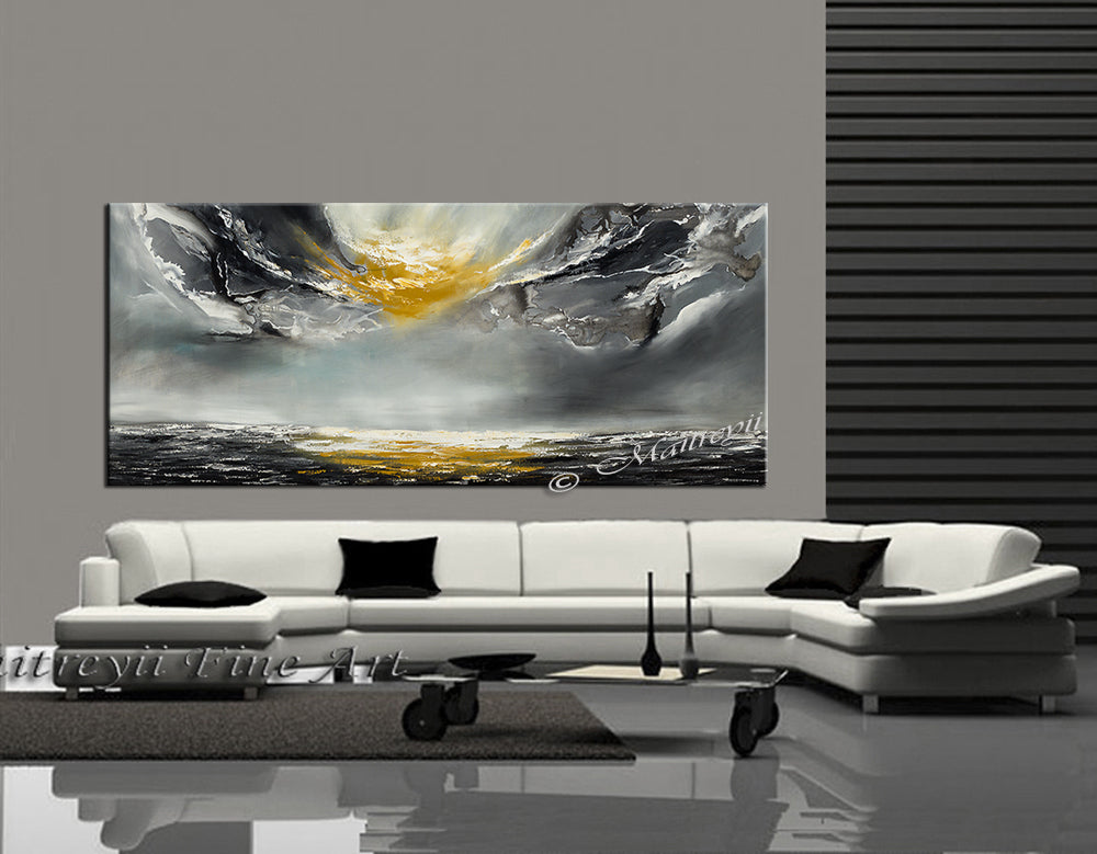 Large Ocean Art Oil Painting on Canvas - Modern Wall Art - Seascape 5 - LargeModernArt