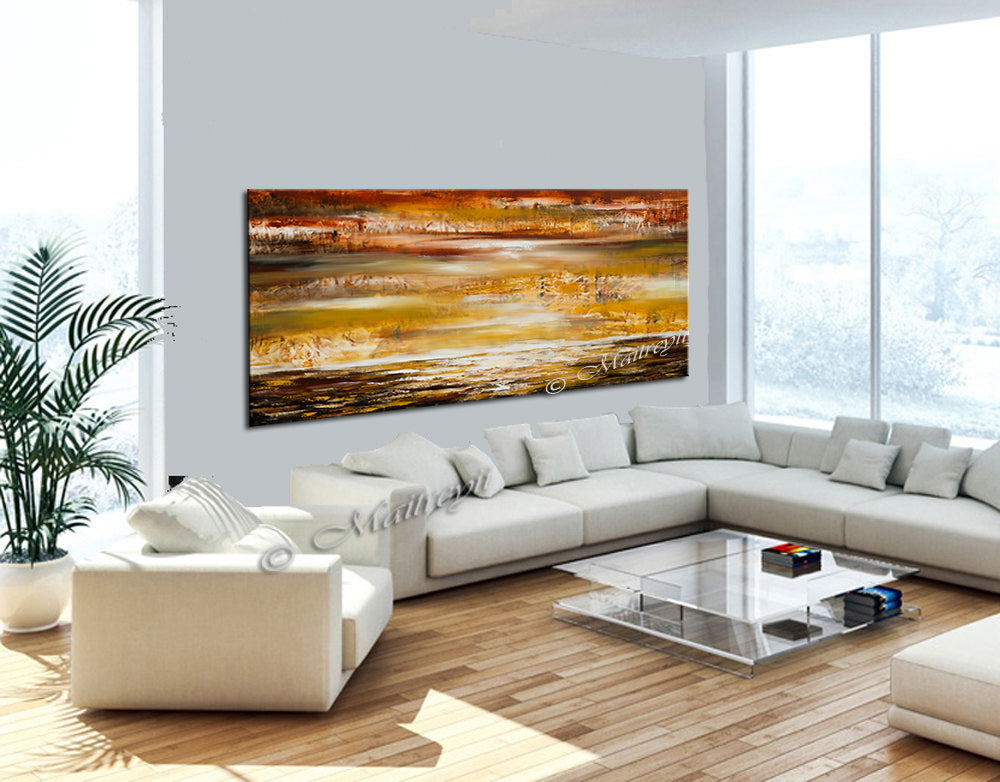 Large Ocean Art Oil Painting on Canvas Modern Wall Art Seascape - Ocean Journey 21 - LargeModernArt
