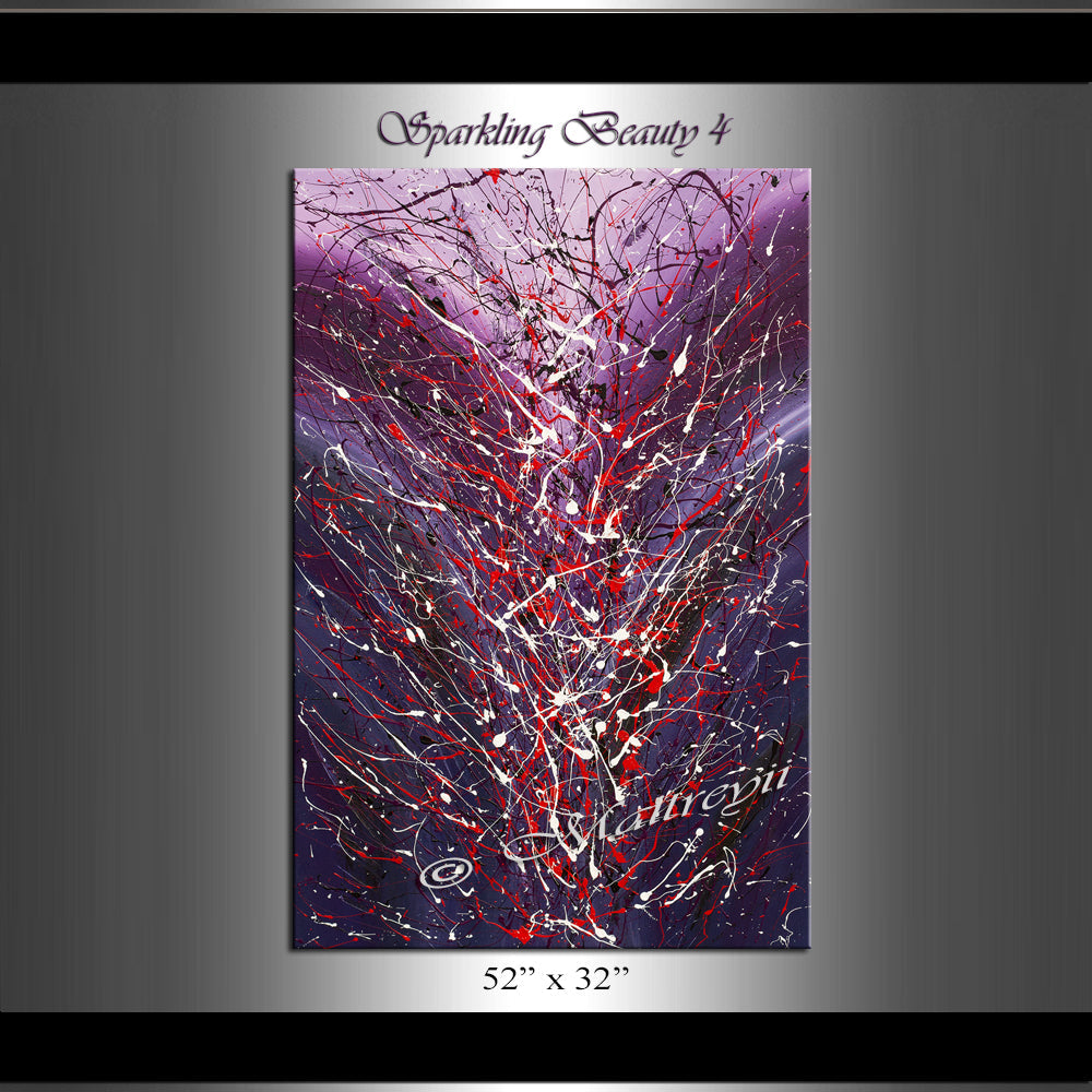 Abstract Painting For Sale Large Oil Painting On Canvas - Luxury Modern Wall Art | Sparkling Beauty 4 - LargeModernArt