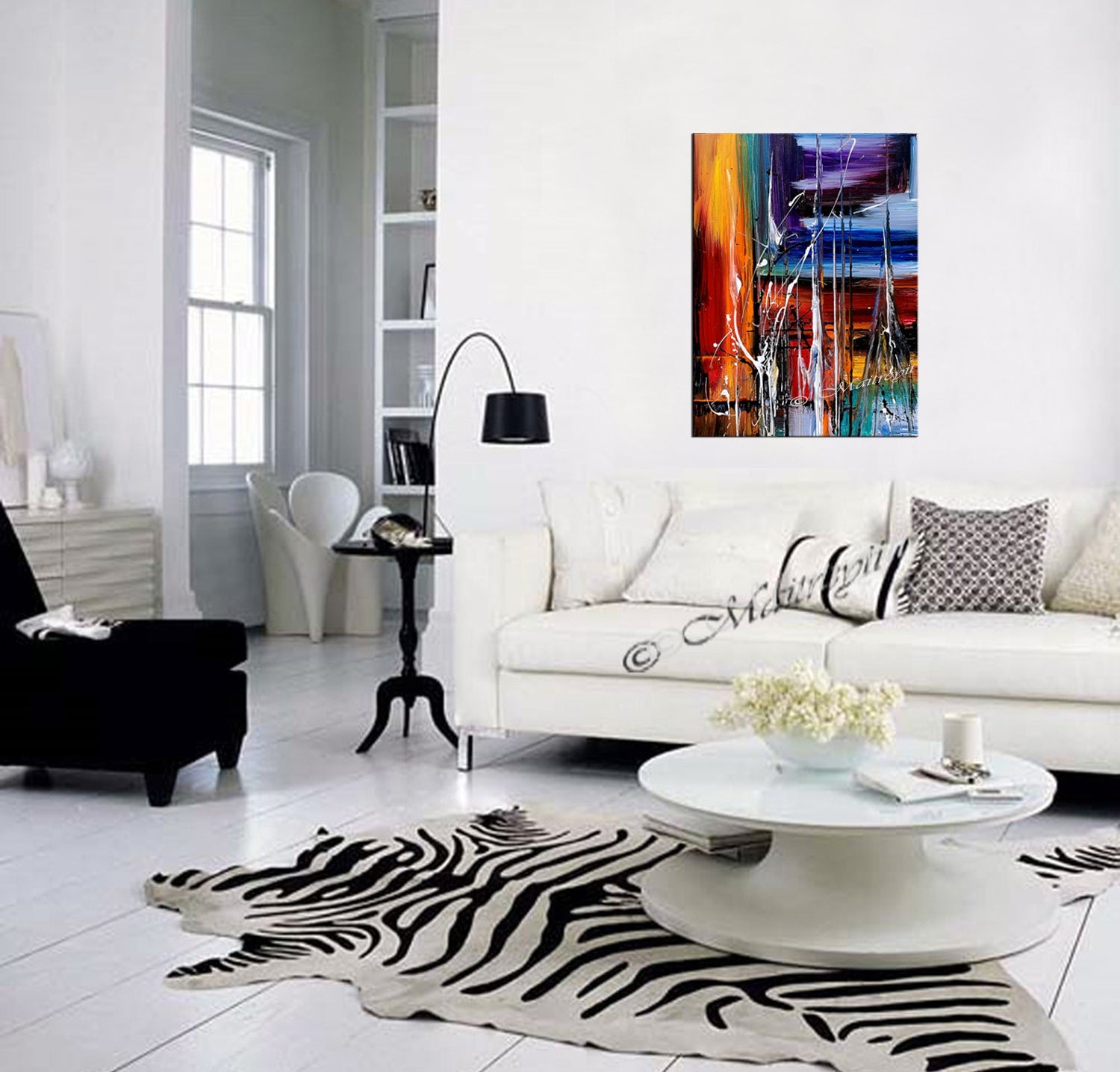 Wall Art Paintings For Sale Original Artwork On Canvas, Extremely Modern Style Interior Decor - Unreal Beauty 12 - LargeModernArt