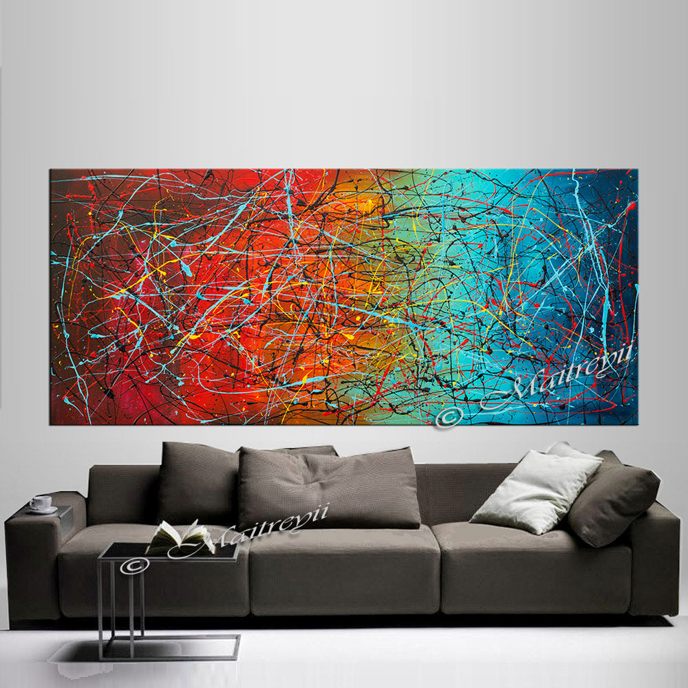 Abstract Modern art Original Paintings Jackson Pollock style - Vintage Beauty 12 - LargeModernArt