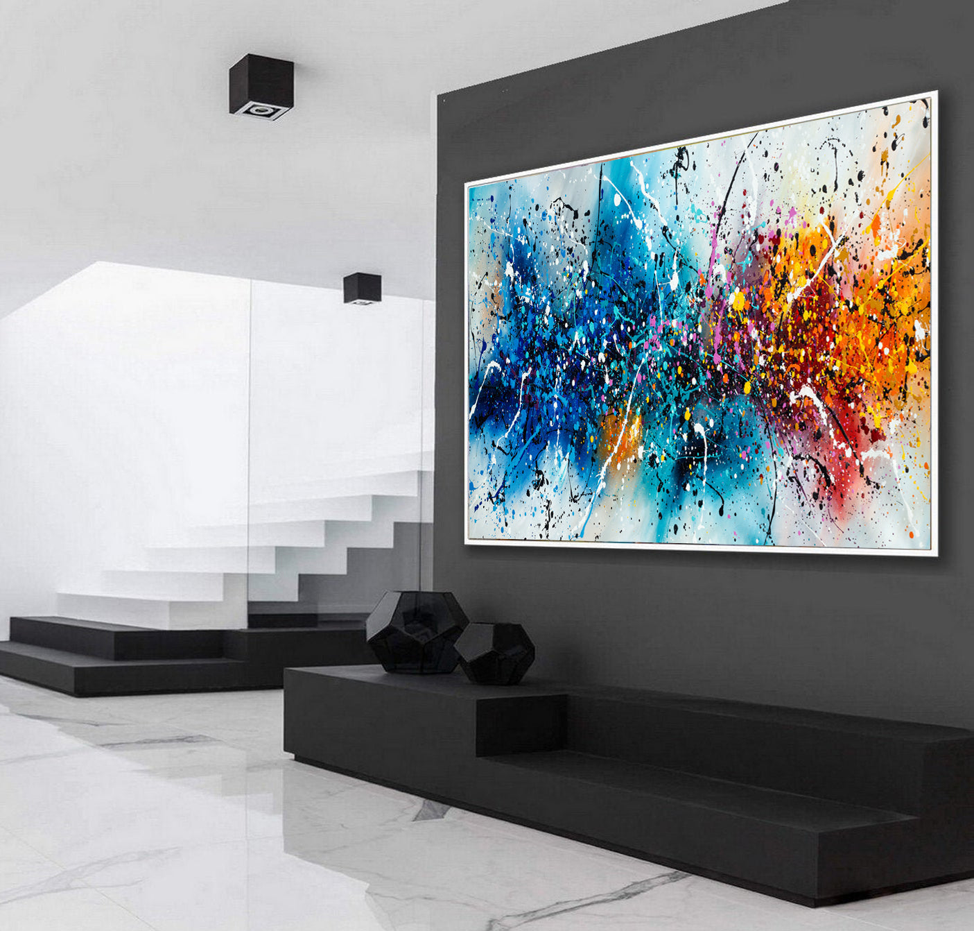 Where to buy Jackson Pollock Style Painting - Large Modern Art - Vintage Beauty 149 - LargeModernArt