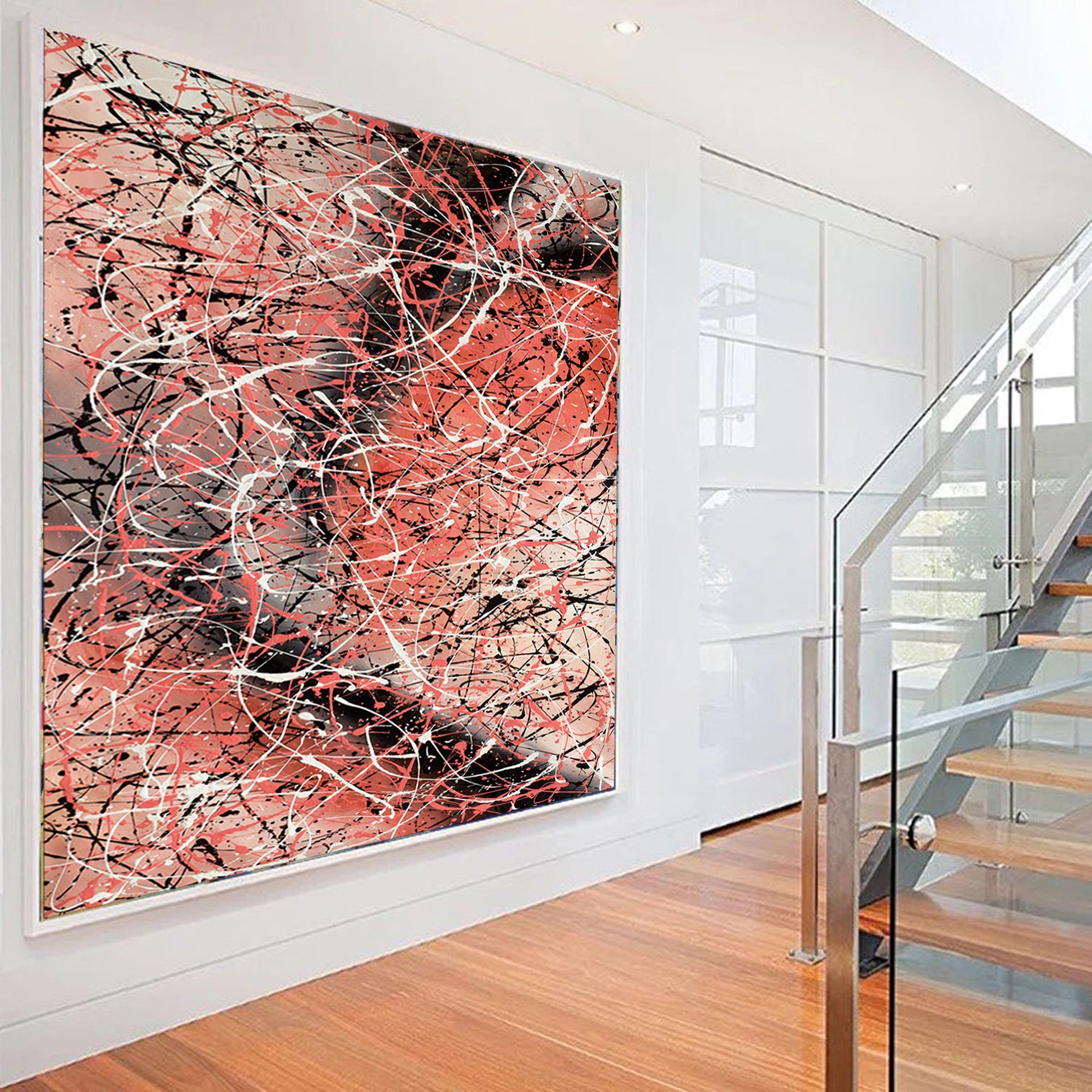 Jackson Pollock Painting extra large abstract art Modern Wall oversize, image size:2000x2000