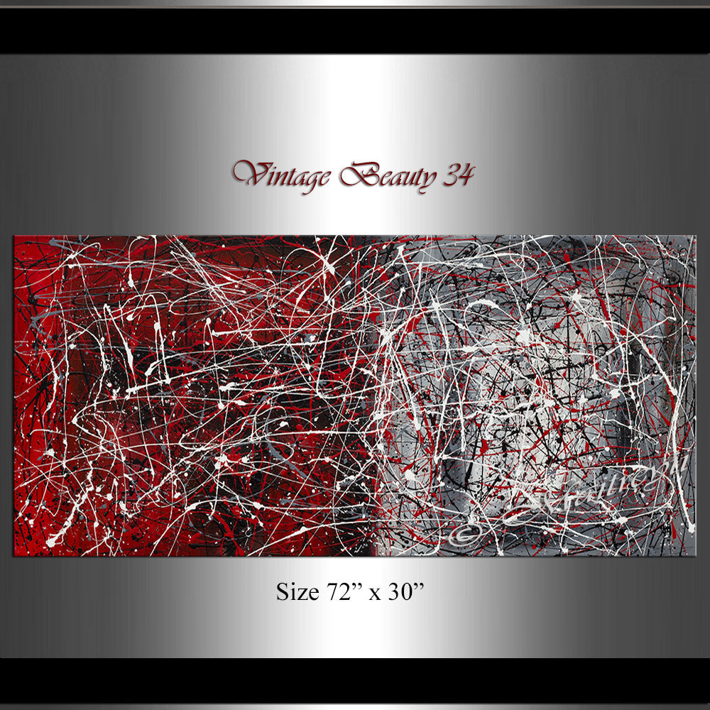 Jackson Pollock Style | Abstract Paintings - Vintage Beauty 34 - LargeModernArt
