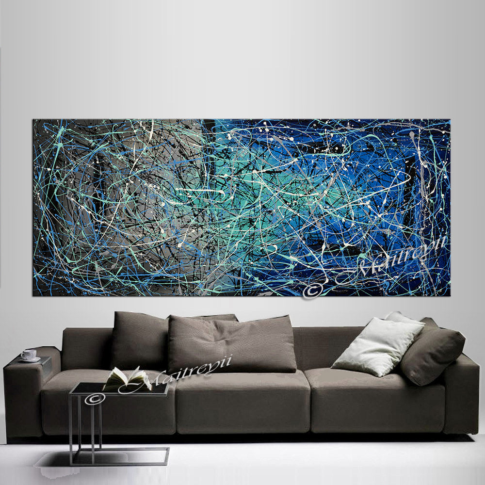 Jackson Pollock Style | Abstract artwork large oil painting oversize luxury Homes - Vintage Beauty 44 - LargeModernArt