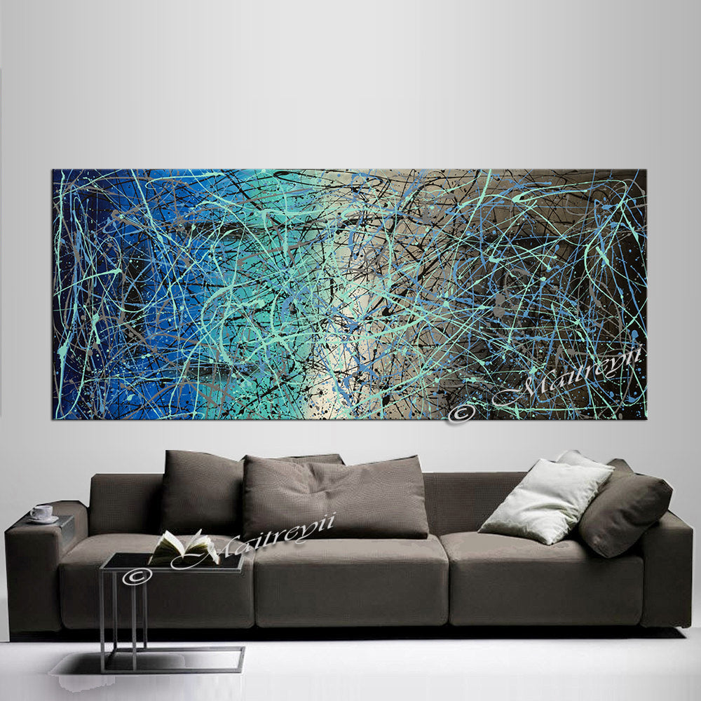 Jackson Pollock Style | Abstract artwork large oil painting on canvas modern wall art - Vintage Beauty 56 - LargeModernArt