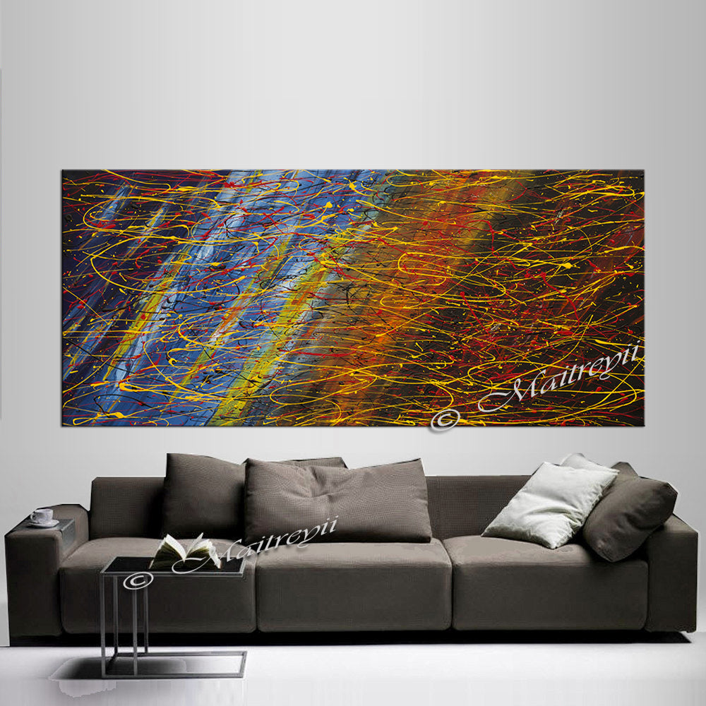 Jackson Pollock Style | Abstract artwork large oil painting on canvas modern wall art - Vintage Beauty 58 - LargeModernArt