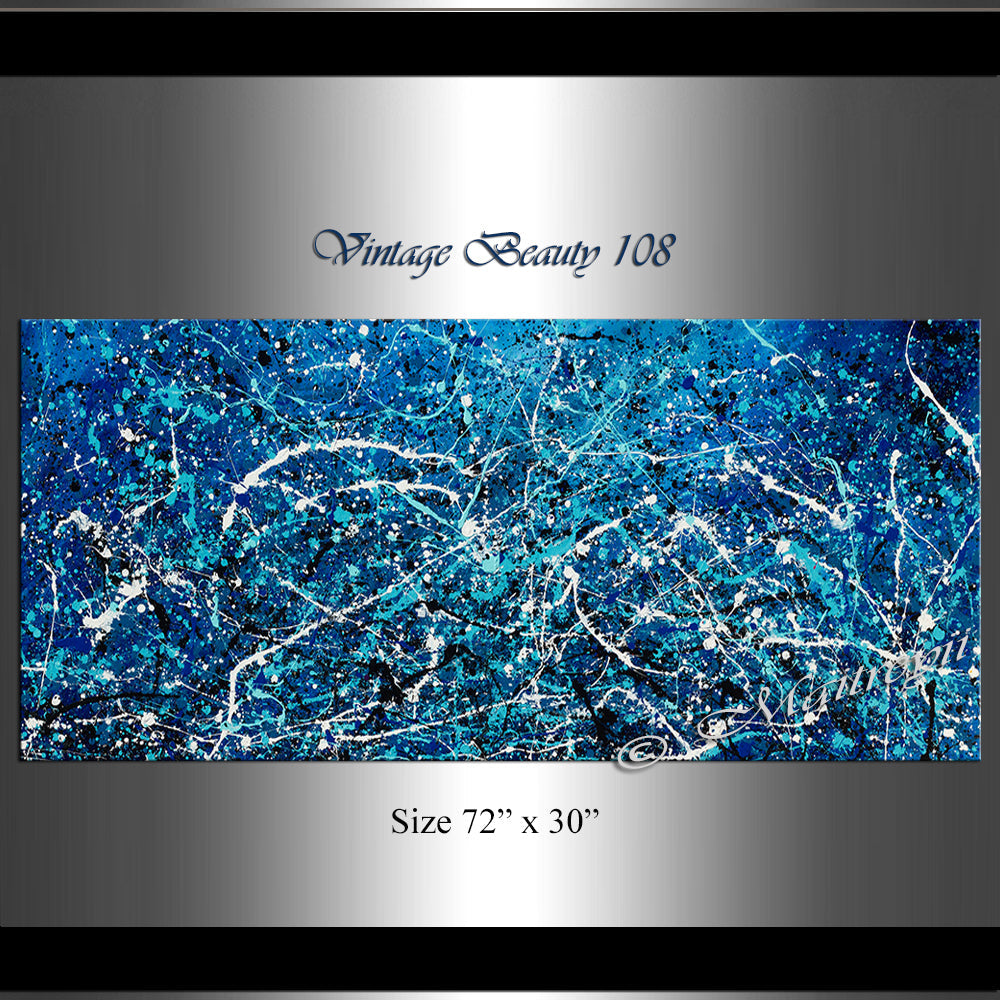 Abstract Angel Paintings | Jackson Pollock Style | Large Modern Art - Vintage Beauty 108 - LargeModernArt
