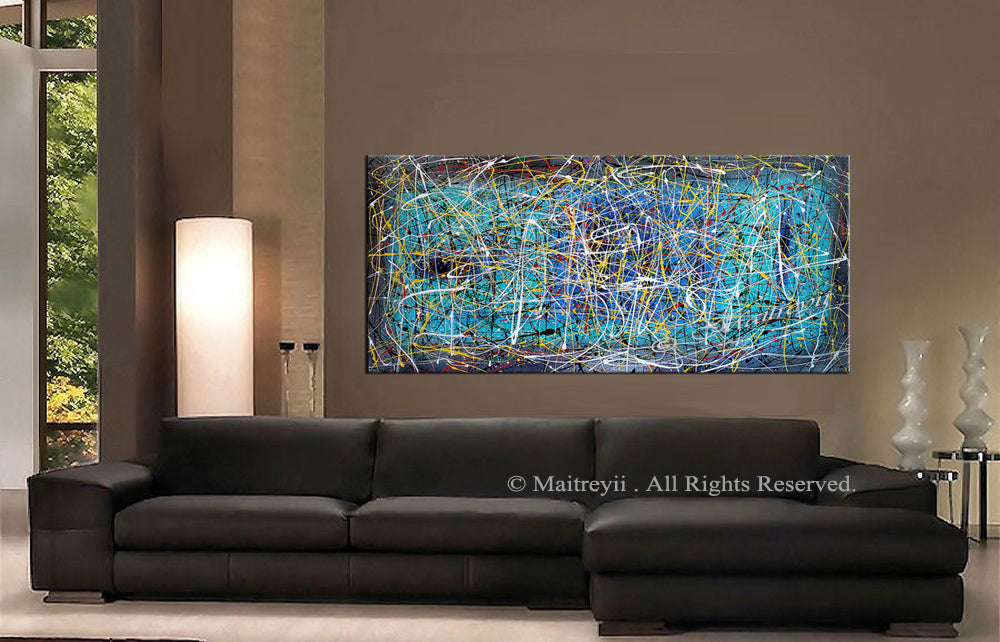 Abstract Original Paintings | Jackson Pollock Style | LargeModernArt - Vintage Beauty 10 - LargeModernArt