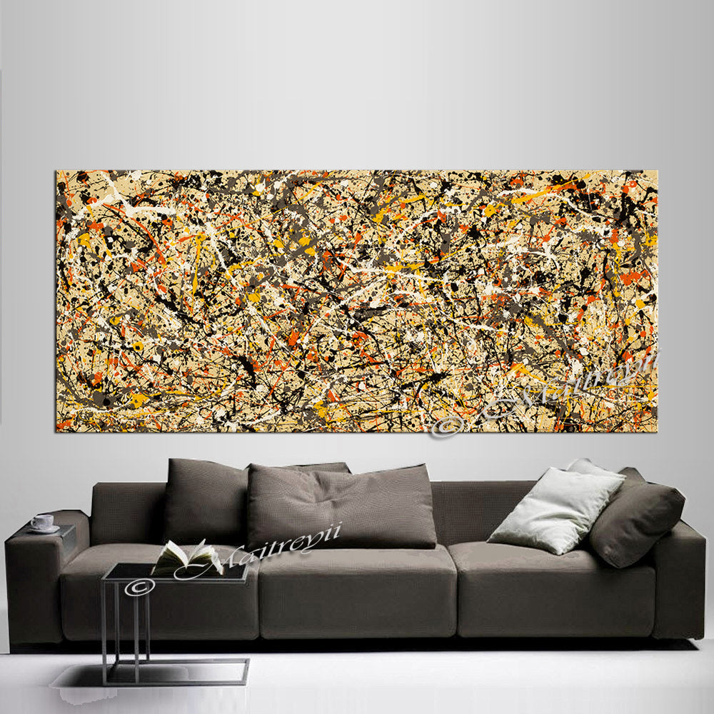Abstract Angel Paintings | Jackson Pollock Style | Large Modern Art - Vintage Beauty 112 - LargeModernArt