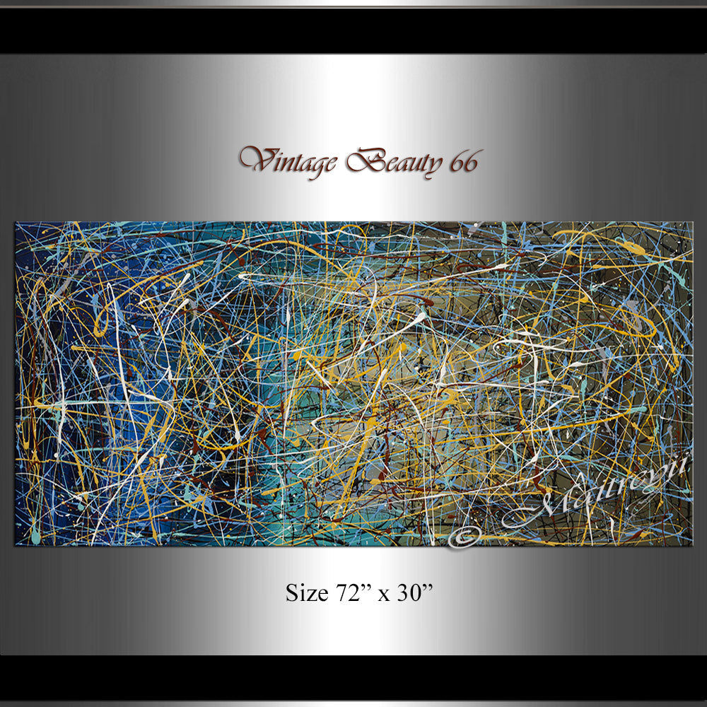 Large Paintings Online | Jackson Pollock | Large Modern Art - Vintage Beauty 66 - LargeModernArt