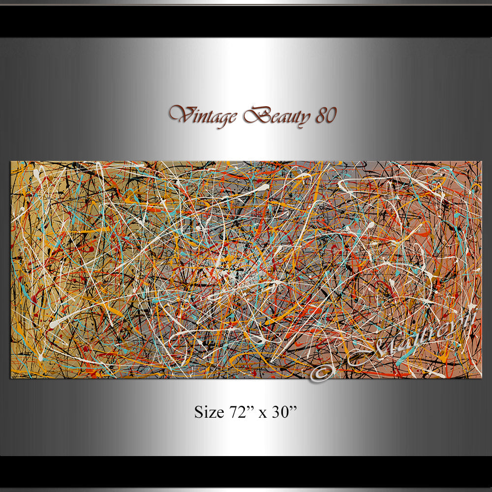 Jackson Pollock the deep | LargeModernArt - Vintage Beauty 80 - LargeModernArt