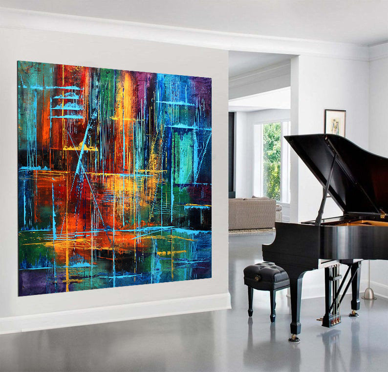 Large Abstract Painting For Sale Livingroom Original Abstract Modern Home Decor Contemporary Art Gallery - LargeModernArt