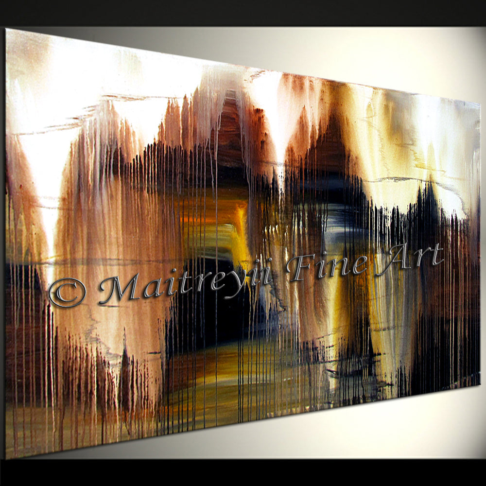 Abstract Modern Art Oil Painting on Canvas Modern Wall Art Texture Painting - Melting Rock 19 - LargeModernArt