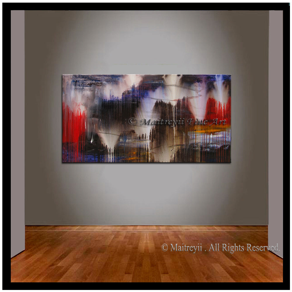 Abstract Modern Art Oil Painting on Canvas Modern Wall Art Amazing Melting Rock Painting - LargeModernArt