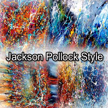 Jackson Pollock Luxury Style Custom Size Paintings