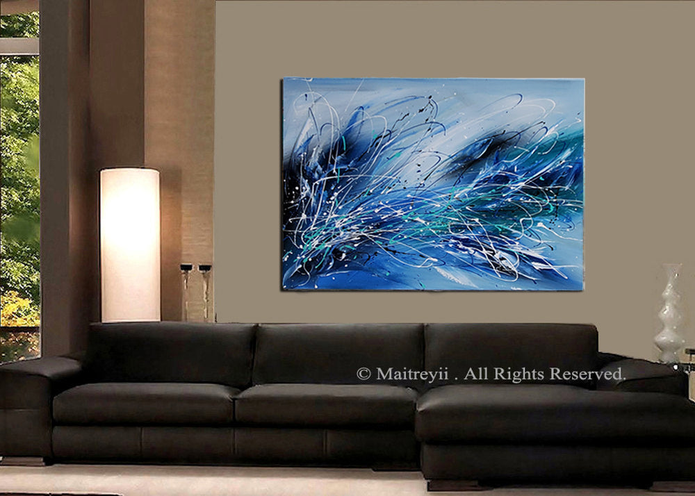 Blue Passion - LargeModernArt