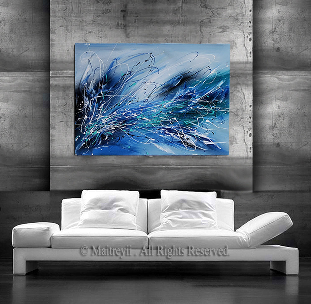 Blue Passion - LargeModernArt