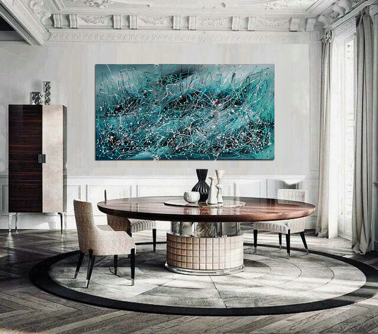 Christmas Home Decor Abstract Wall Art at Largemodernart - Oceanic Beauty