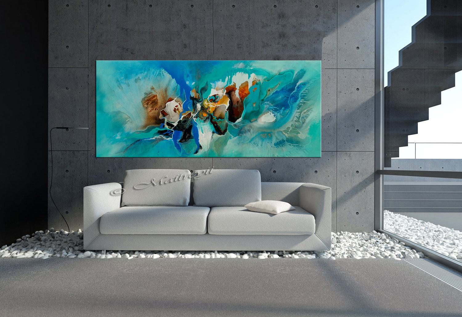 Abstract Modern Art Oil Painting on Canvas Modern Wall Art Amazing Abstract Painting - Amazing Abstract 1 - LargeModernArt