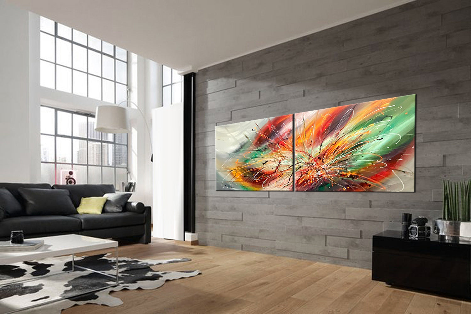 Large Modern Art Oil Painting on Canvas - Modern Wall Art Amazing Abstract 25